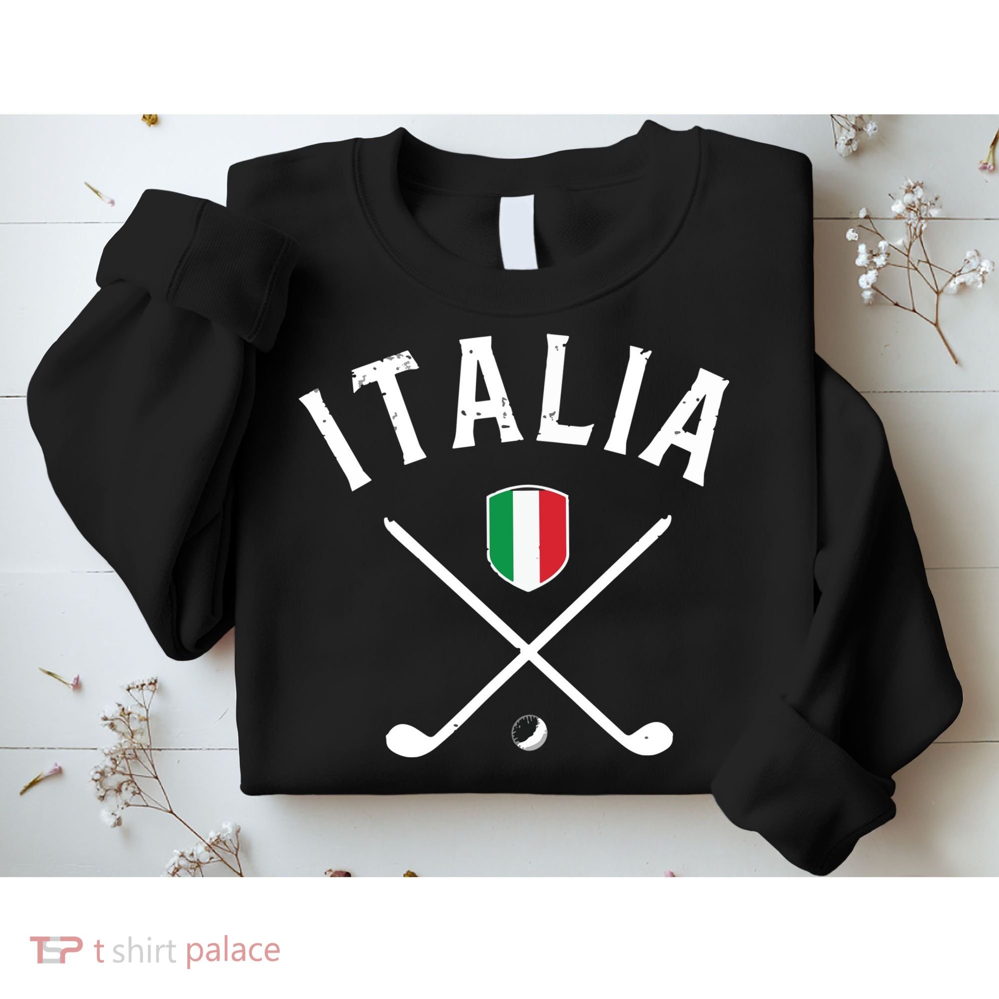Italy Golf Italian Flag Golf Tee Sweatshirt