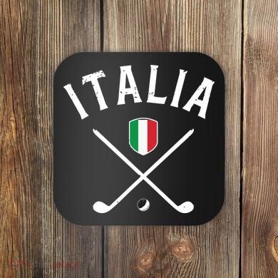 Italy Golf Italian Flag Golf Tee Coaster