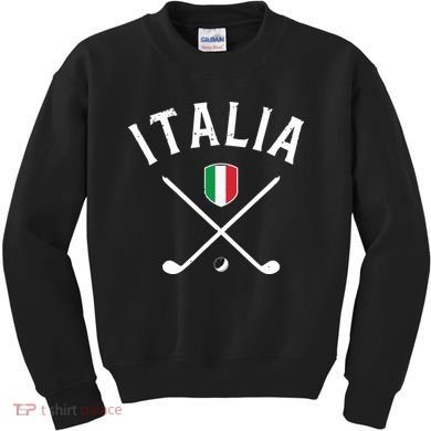 Italy Golf Italian Flag Golf Tee Kids Sweatshirt