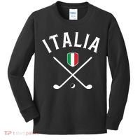 Italy Golf Italian Flag Golf Tee Kids Long Sleeve Shirt thumb 0
