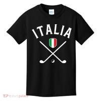 Italy Golf Italian Flag Golf Tee Kids T-Shirt thumb 0