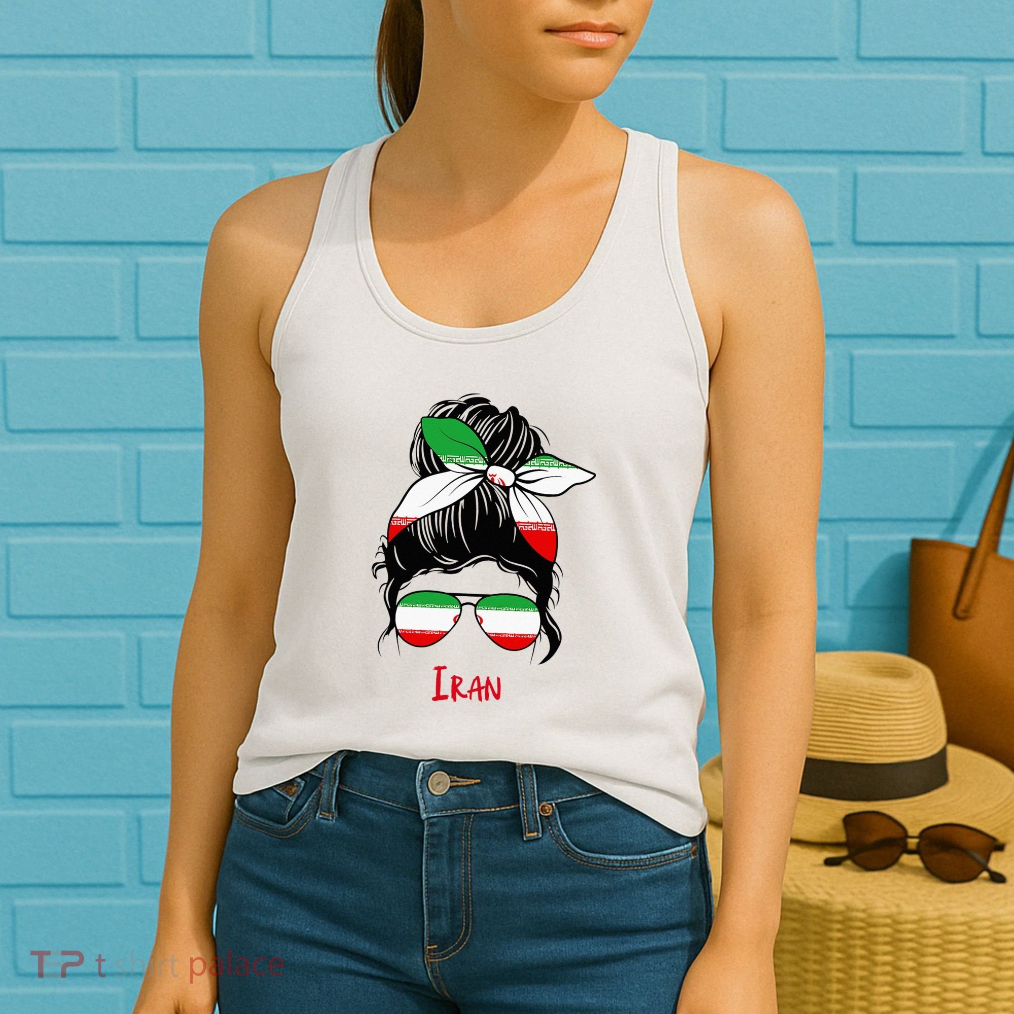 Iranian Girl Iran Girl Persian Woman Flag Women's Tank Top