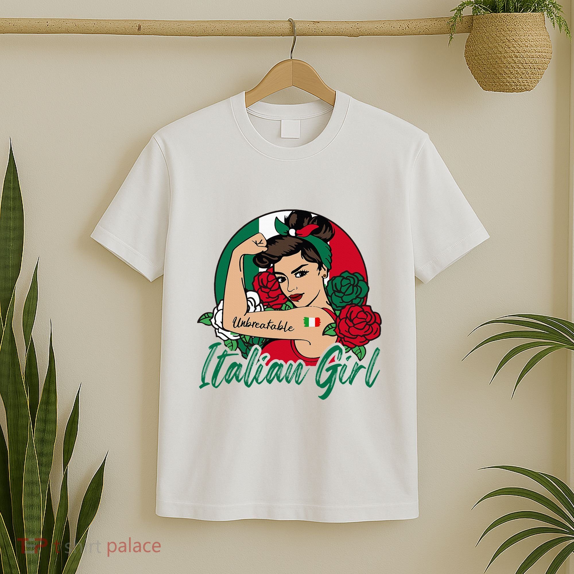 Italia Girl Italy Woman Italian Flag T-Shirt