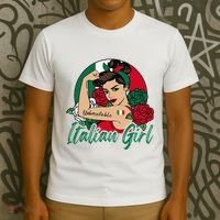 Italia Girl Italy Woman Italian Flag T-Shirt thumb 3