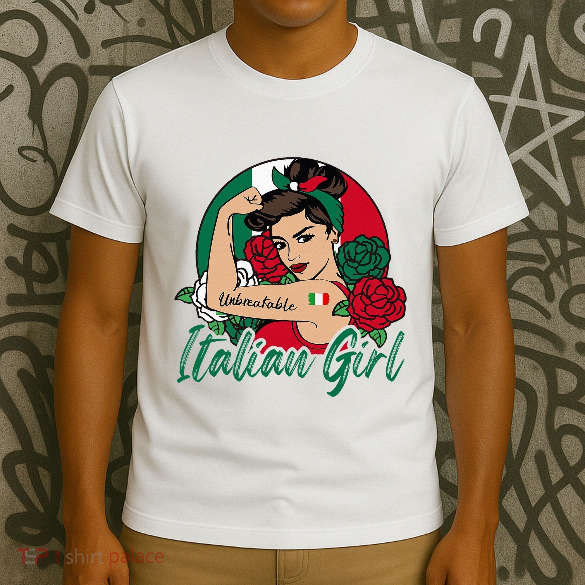 Italia Girl Italy Woman Italian Flag T-Shirt