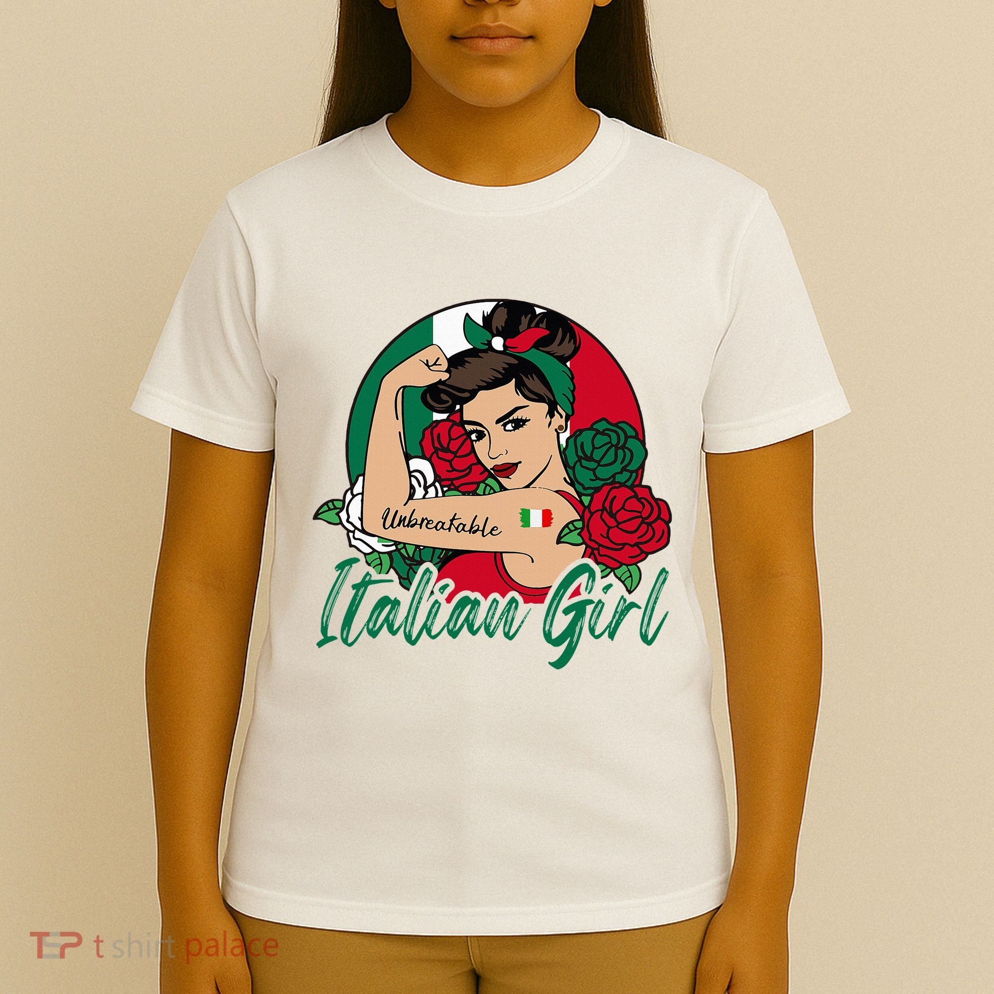 Italia Girl Italy Woman Italian Flag T-Shirt