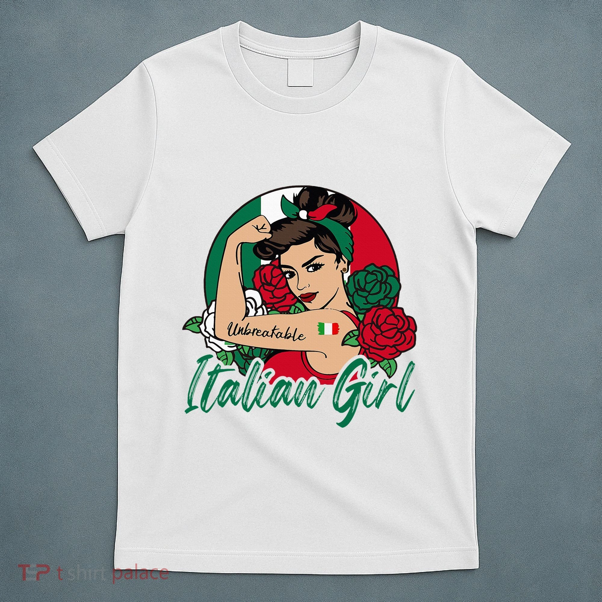 Italia Girl Italy Woman Italian Flag T-Shirt