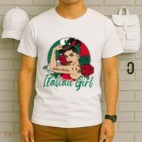 Italia Girl Italy Woman Italian Flag T-Shirt thumb 6