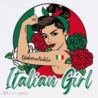 Italia Girl Italy Woman Italian Flag T-Shirt thumb 7