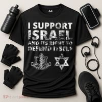 Idf Grunge I Support Israel And Its Right To Defend Itself Cooling Performance Crew T-Shirt thumb 3