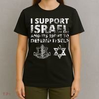 Idf Grunge I Support Israel And Its Right To Defend Itself T-Shirt thumb 4