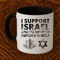 Idf Grunge I Support Israel And Its Right To Defend Itself Coffee Mug thumb 2