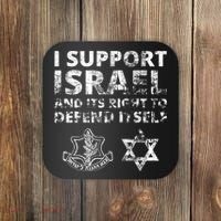 Idf Grunge I Support Israel And Its Right To Defend Itself Coaster thumb 0