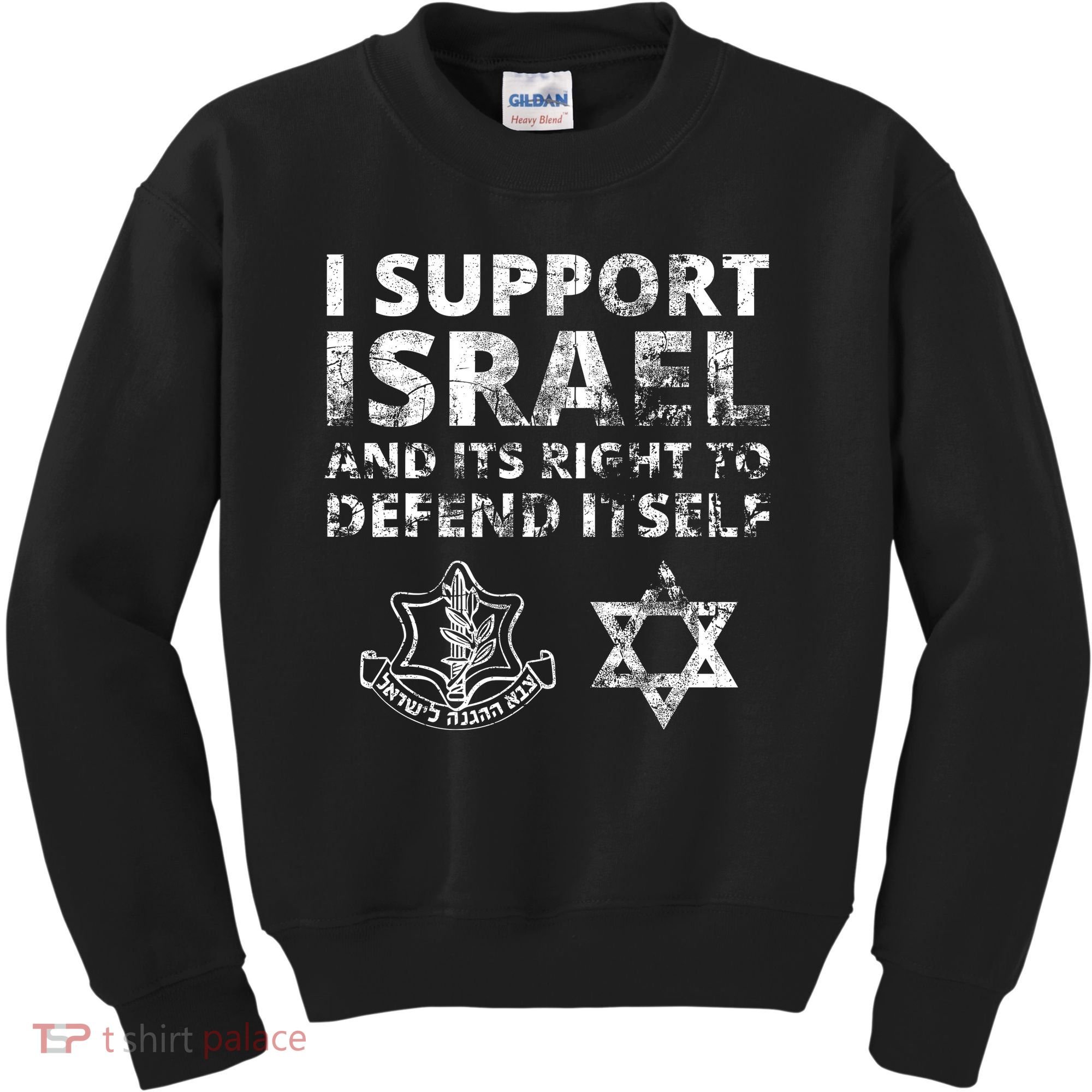 Idf Grunge I Support Israel And Its Right To Defend Itself Kids Sweatshirt