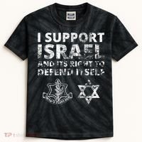 Idf Grunge I Support Israel And Its Right To Defend Itself Kids Tie-Dye T-Shirt thumb 0