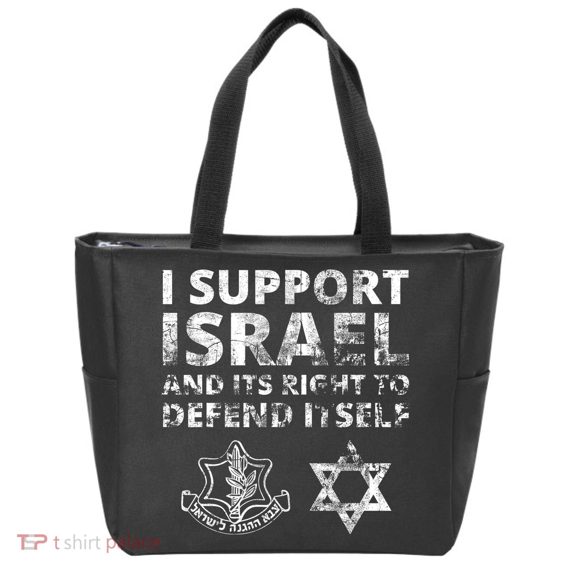 Idf Grunge I Support Israel And Its Right To Defend Itself Tote Bag