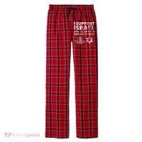 Idf Grunge I Support Israel And Its Right To Defend Itself Men's Flannel Plaid Pajama Pants thumb 0