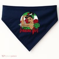 Iranian Girl Iran Woman Persian Flag USA-Made Doggie Bandana thumb 0