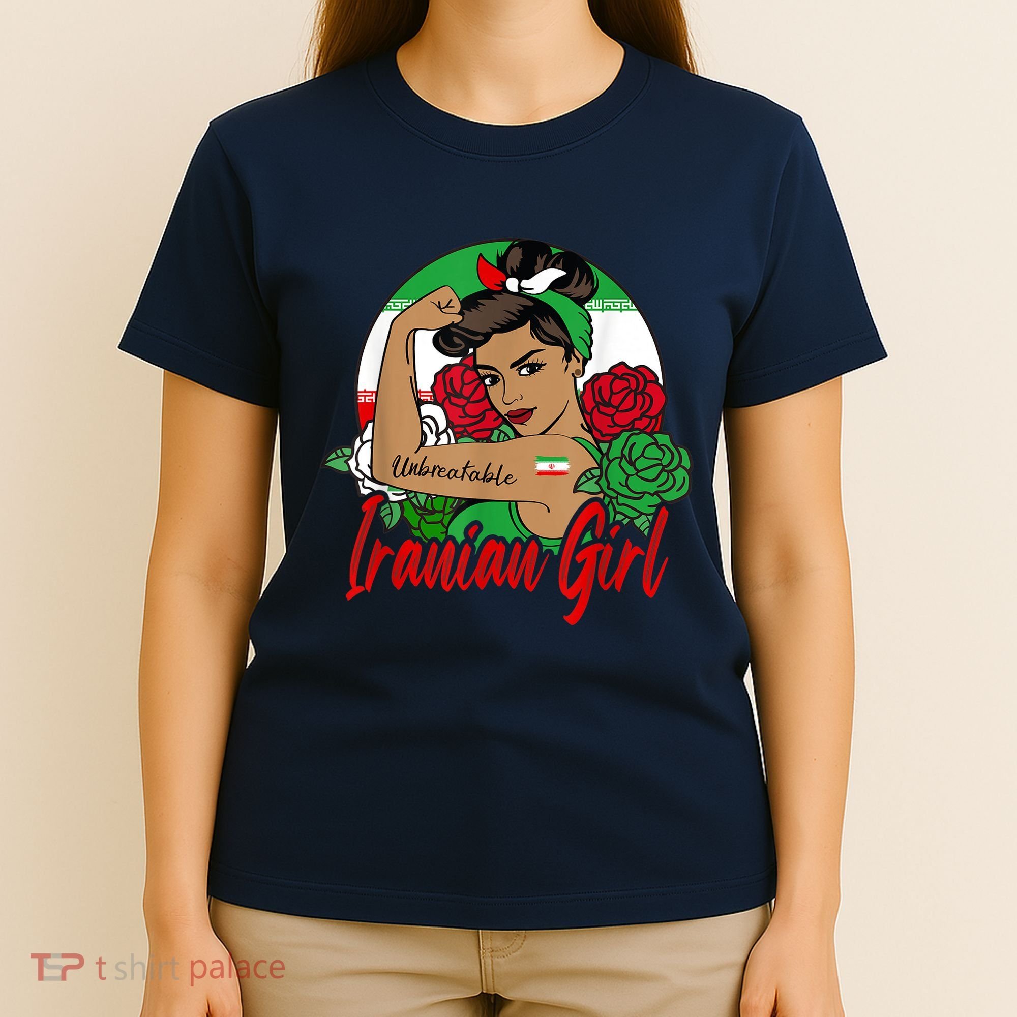 Iranian Girl Iran Woman Persian Flag T-Shirt