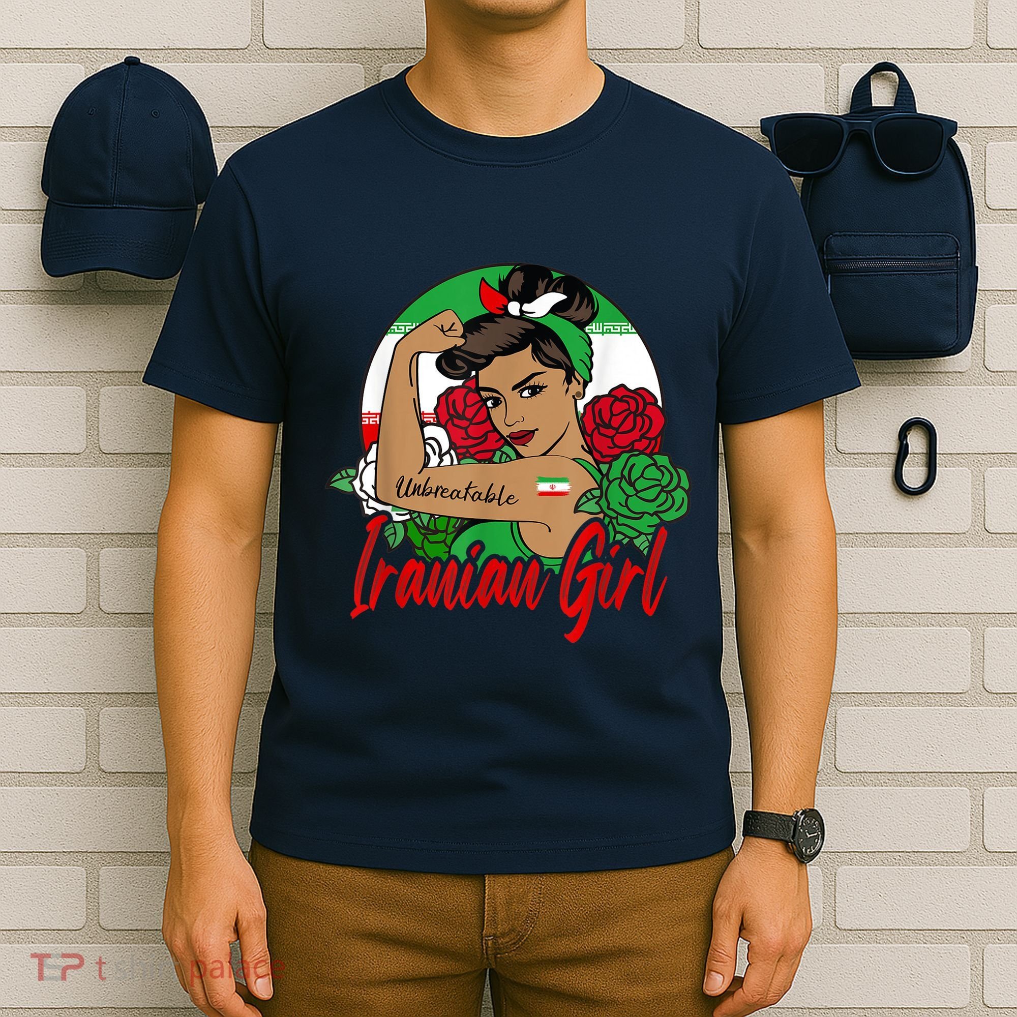 Iranian Girl Iran Woman Persian Flag T-Shirt