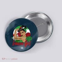 Iranian Girl Iran Woman Persian Flag Button thumb 0