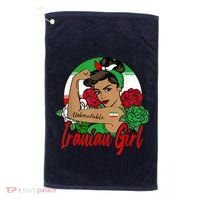 Iranian Girl Iran Woman Persian Flag Golf Towel thumb 0