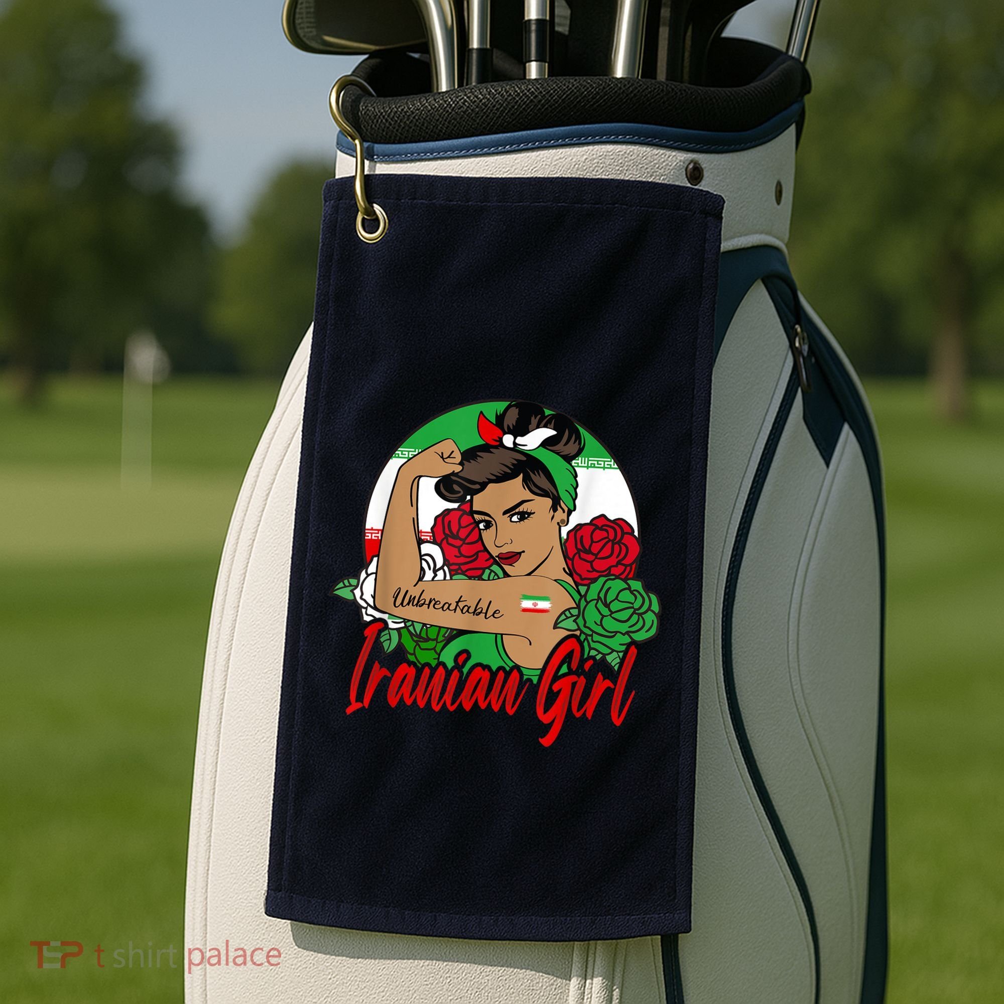 Iranian Girl Iran Woman Persian Flag Golf Towel
