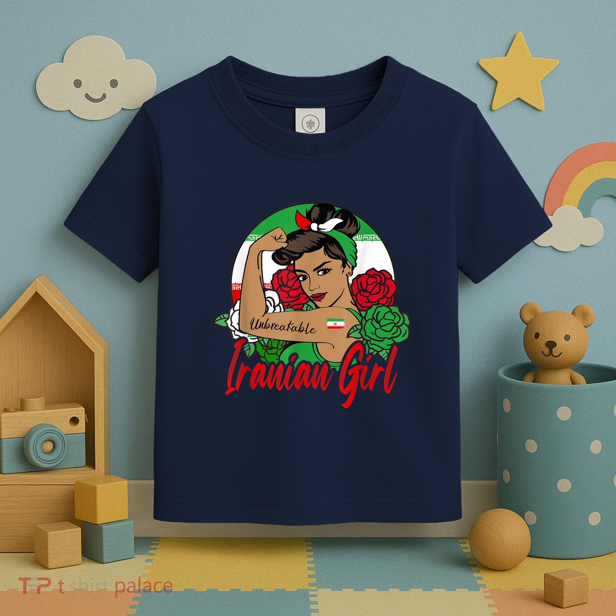 Iranian Girl Iran Woman Persian Flag Toddler T-Shirt
