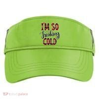 I'mfunny Giftogiftfreakinggiftcold I'm Literally Freezing Red Plaid Xmas Funny G Adult Drive Performance Visor thumb 0