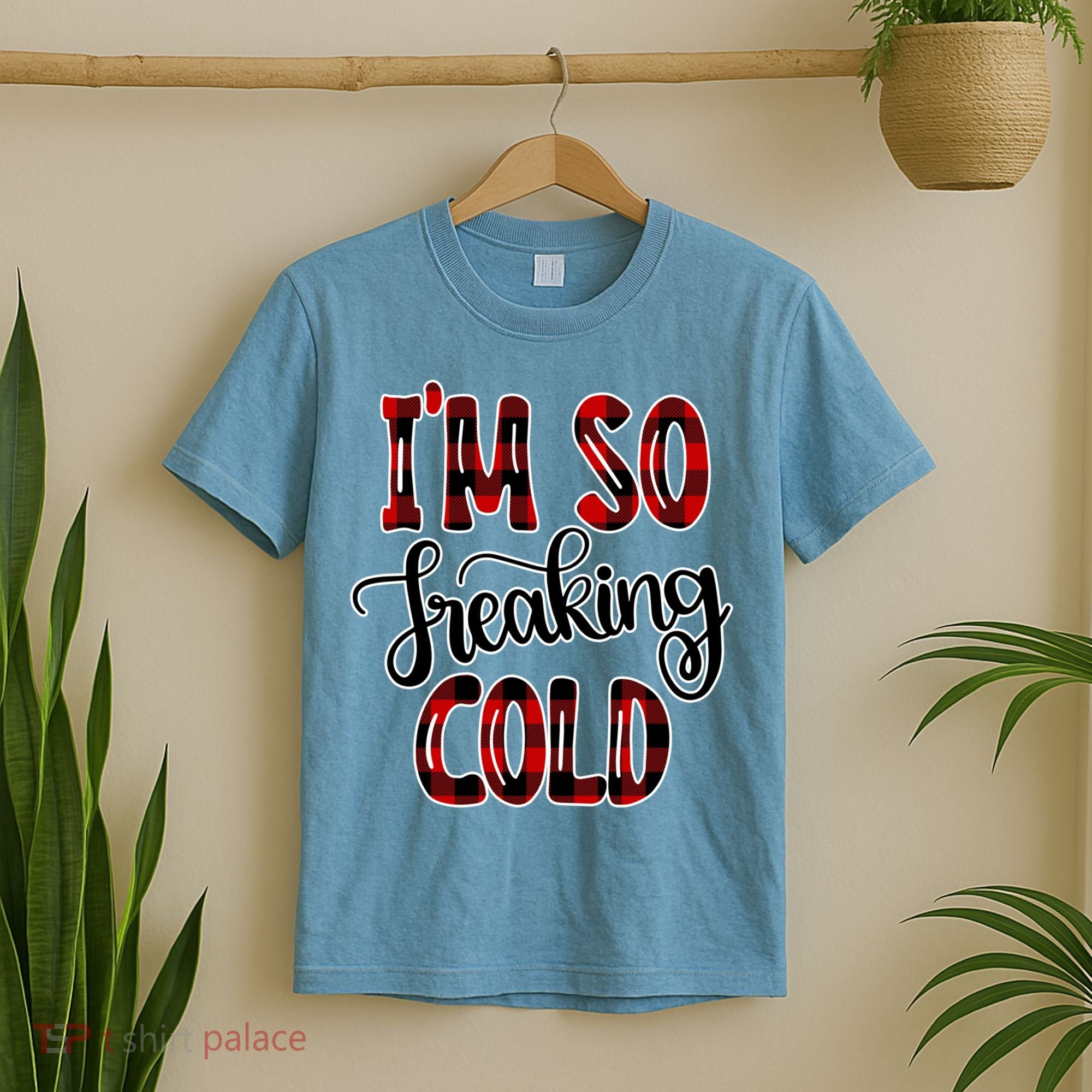 I'mfunny Giftogiftfreakinggiftcold I'm Literally Freezing Red Plaid Xmas Funny G T-Shirt