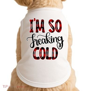 I'mfunny Giftogiftfreakinggiftcold I'm Literally Freezing Red Plaid Xmas Funny G Doggie Tank