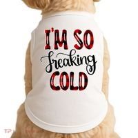 I'mfunny Giftogiftfreakinggiftcold I'm Literally Freezing Red Plaid Xmas Funny G Doggie Tank thumb 0