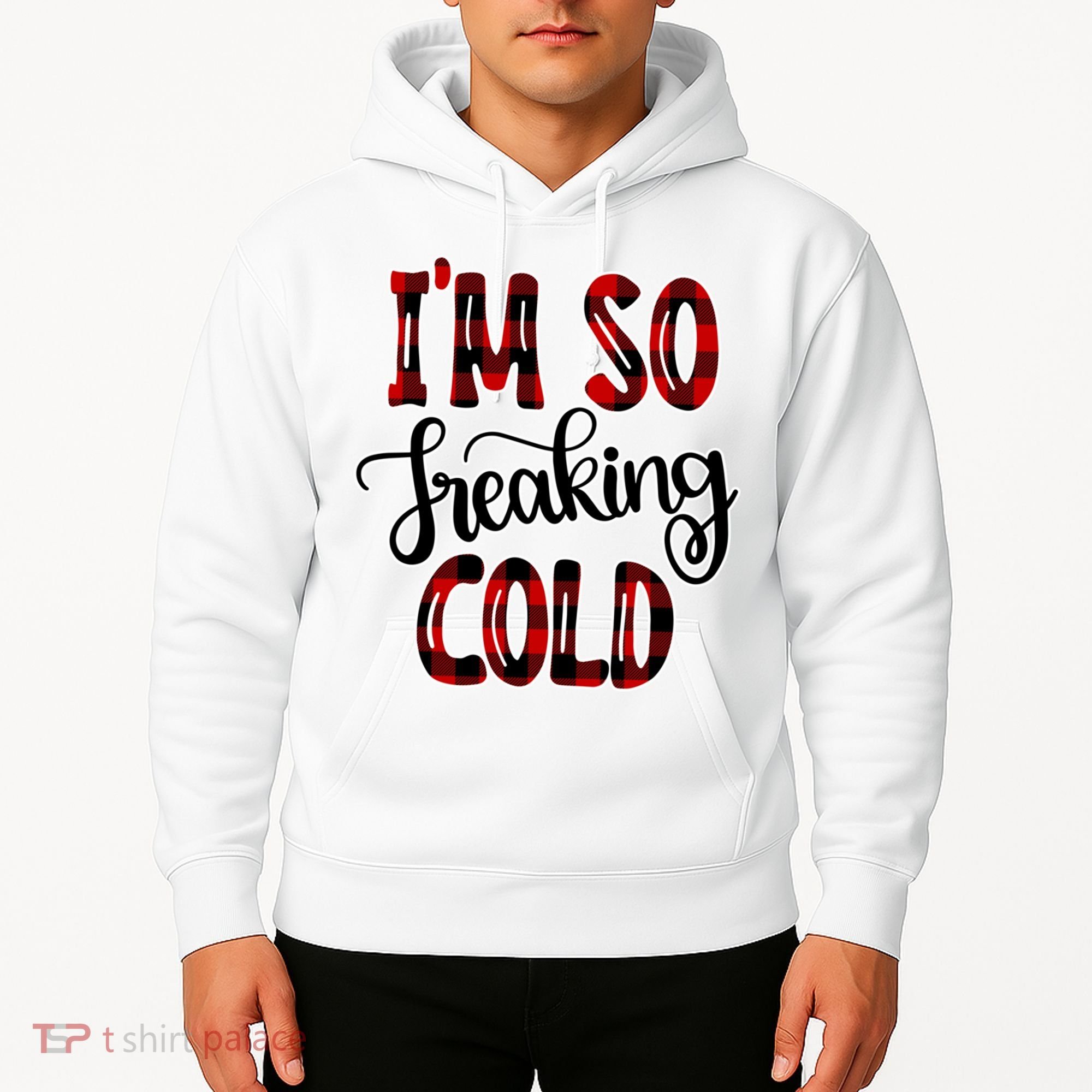 I'mfunny Giftogiftfreakinggiftcold I'm Literally Freezing Red Plaid Xmas Funny G Hoodie