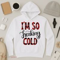 I'mfunny Giftogiftfreakinggiftcold I'm Literally Freezing Red Plaid Xmas Funny G Hoodie thumb 3