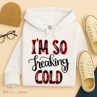 I'mfunny Giftogiftfreakinggiftcold I'm Literally Freezing Red Plaid Xmas Funny G Hoodie thumb 4