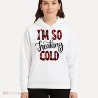 I'mfunny Giftogiftfreakinggiftcold I'm Literally Freezing Red Plaid Xmas Funny G Hoodie thumb 5