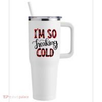 I'mfunny Giftogiftfreakinggiftcold I'm Literally Freezing Red Plaid Xmas Funny G 40oz Vacuum Insulated Stainless Steel Travel Tumbler thumb 0