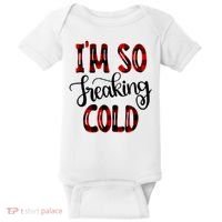 I'mfunny Giftogiftfreakinggiftcold I'm Literally Freezing Red Plaid Xmas Funny G Baby Bodysuit thumb 0