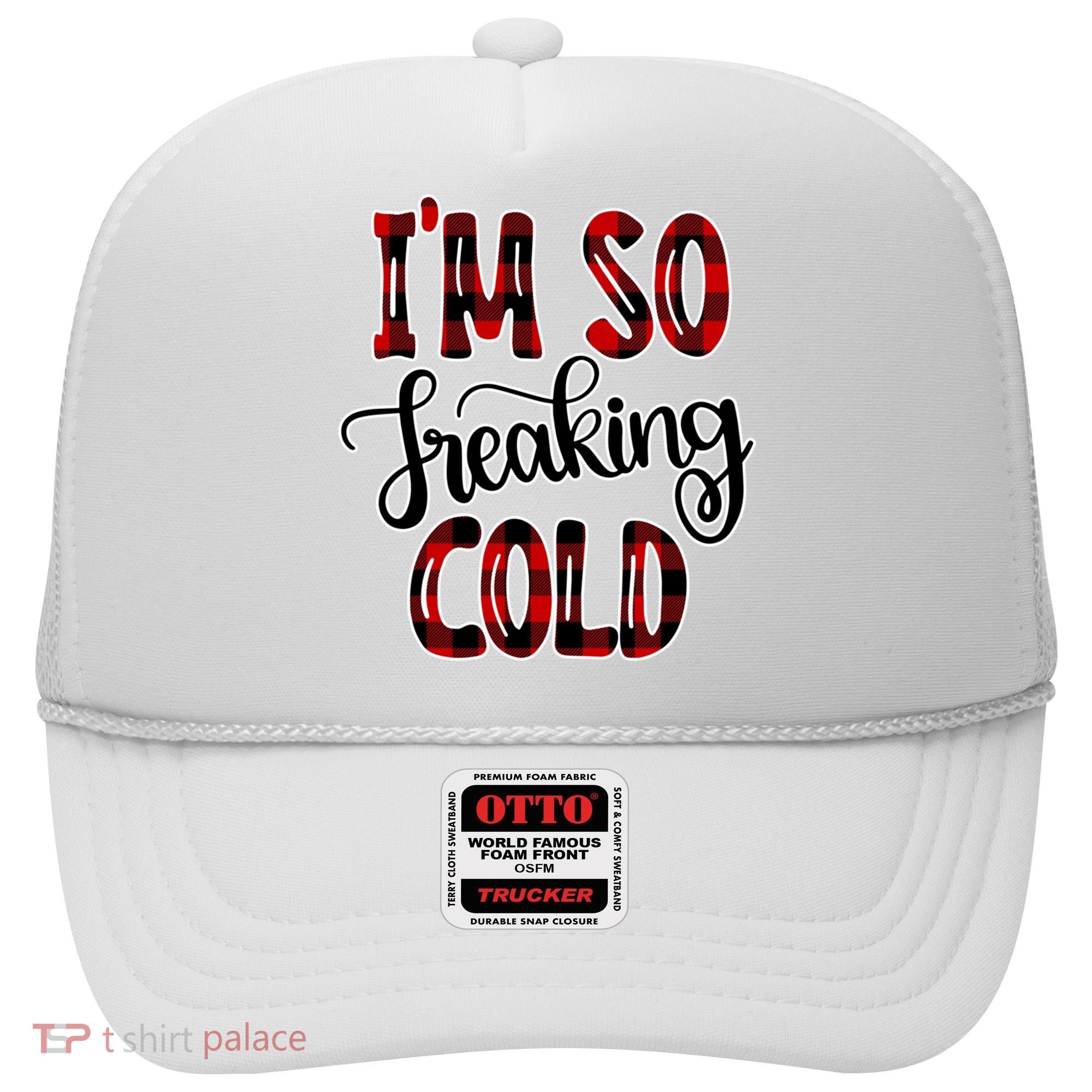 I'mfunny Giftogiftfreakinggiftcold I'm Literally Freezing Red Plaid Xmas Funny G Hat