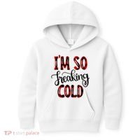 I'mfunny Giftogiftfreakinggiftcold I'm Literally Freezing Red Plaid Xmas Funny G Kids Hoodie thumb 0