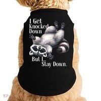 I Get Knocked Down But I Stay Down Funny Raccoon Doggie Tank thumb 0