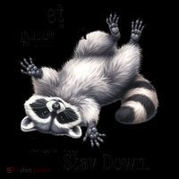 I Get Knocked Down But I Stay Down Funny Raccoon Coffee Mug thumb 5