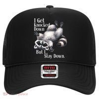 I Get Knocked Down But I Stay Down Funny Raccoon Hat thumb 0
