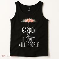 I Garden So I DonT Kill People Tank Top thumb 2