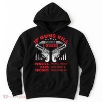 If Guns Kill People Crossed Pistols Hoodie thumb 0