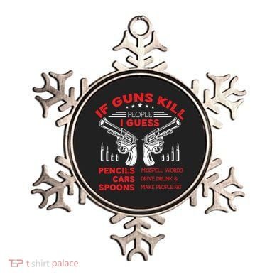 If Guns Kill People Crossed Pistols Ornament