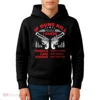 If Guns Kill People Crossed Pistols Kids Hoodie thumb 4
