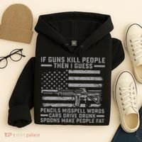 If Guns Kill People Gun Owner 2nd Amendment Pro Firearms Hoodie thumb 4
