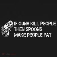 If Guns Kill People Then Spoons Make People Fat Funny Women's Hoodie thumb 2