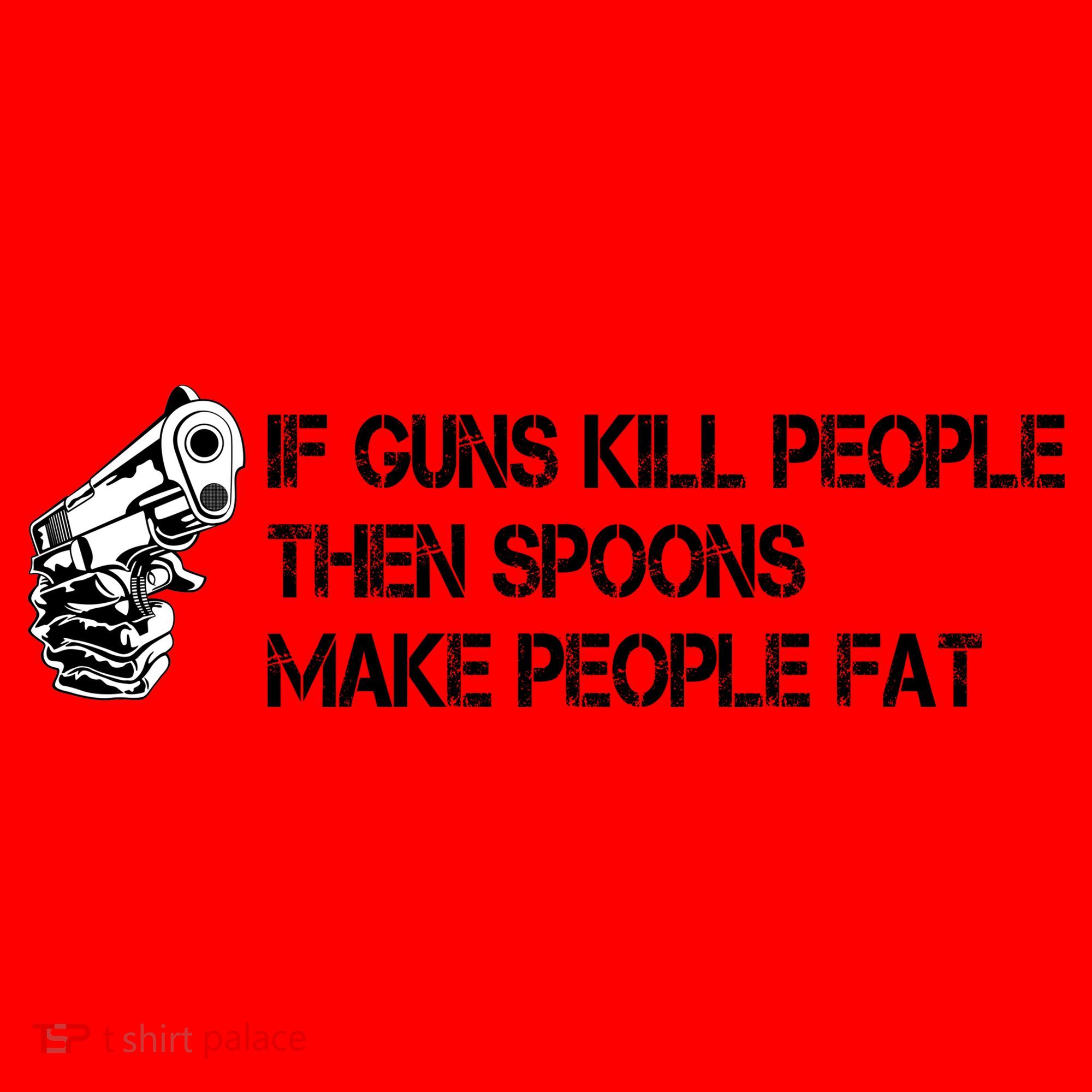 If Guns Kill People Then Spoons Make People Fat Funny Santa Hat